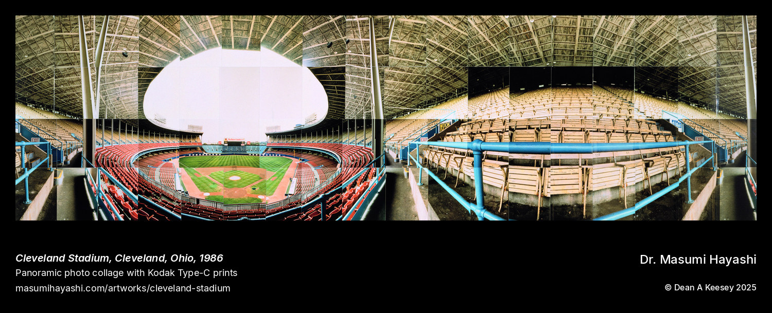 Cleveland Stadium - Panoramic photo collage by Masumi Hayashi