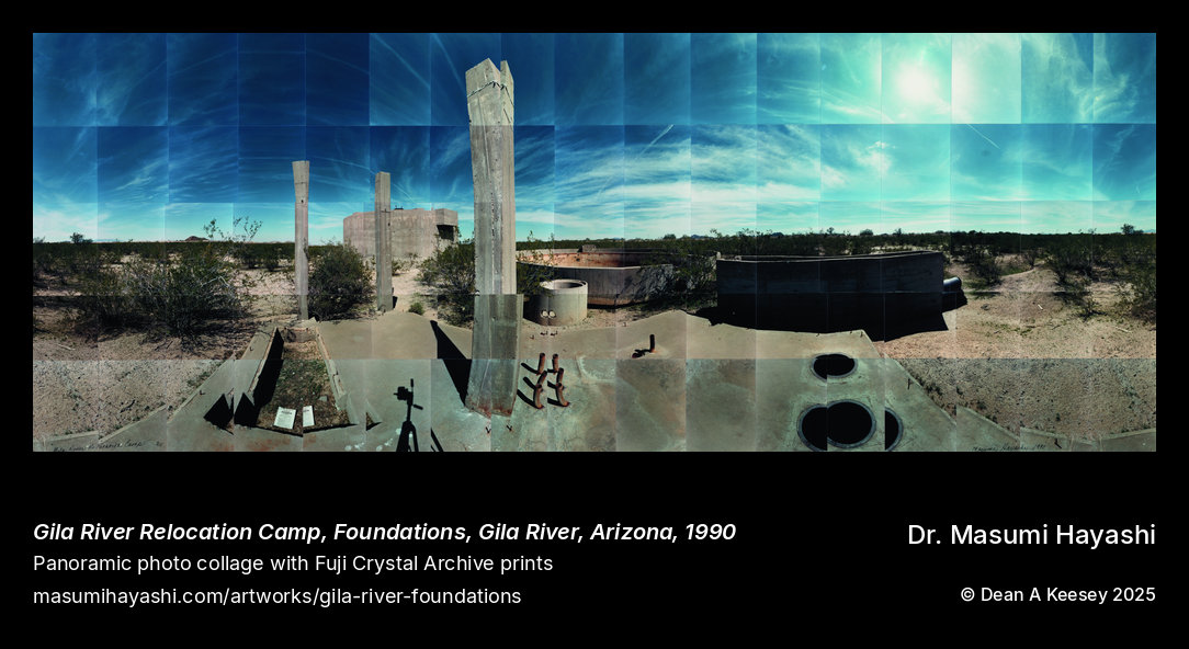Gila River Relocation Camp, Foundations, Gila River, Arizona — photographed by Masumi Hayashi