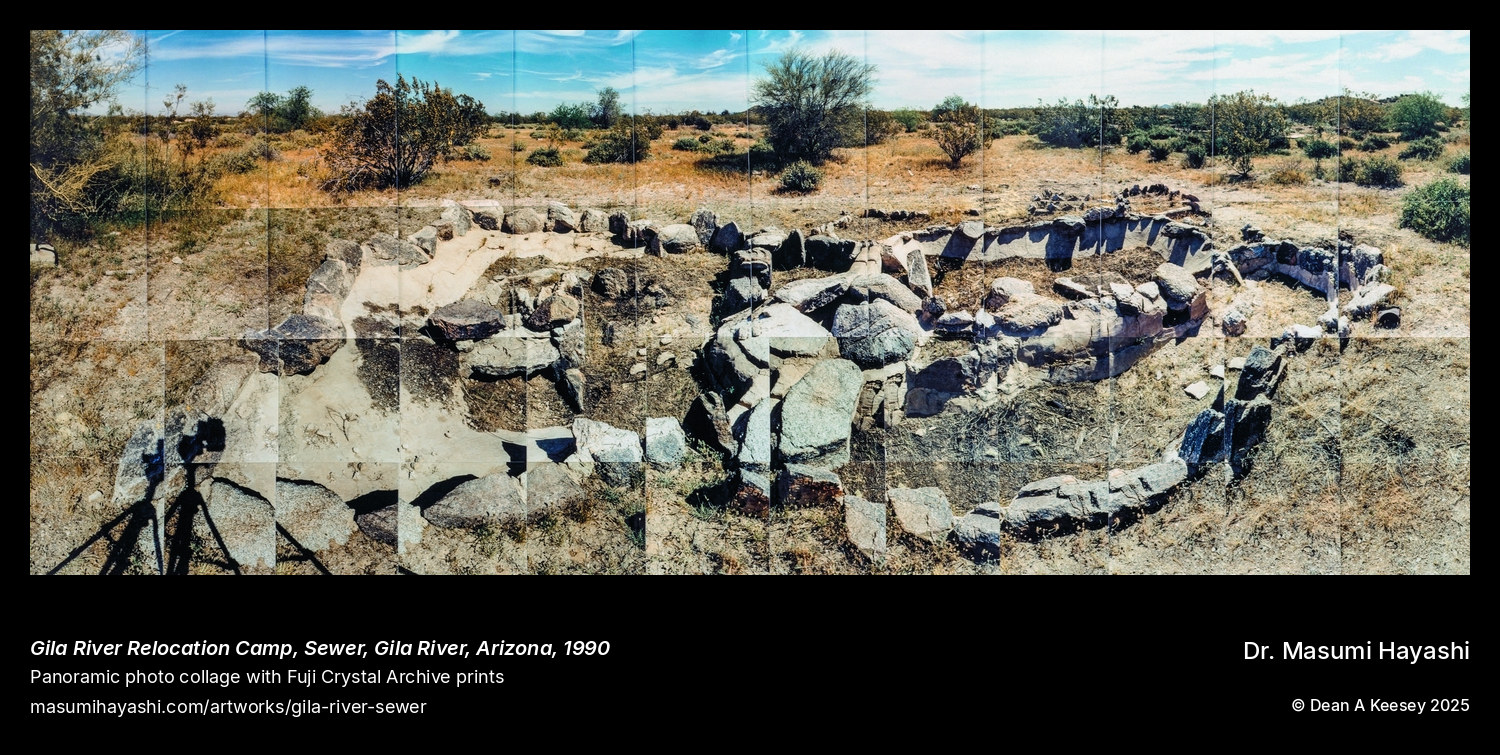 Picture of Gila River Relocation Camp, Sewer, Gila River, Arizona, by Dr. Masumi Hayashi