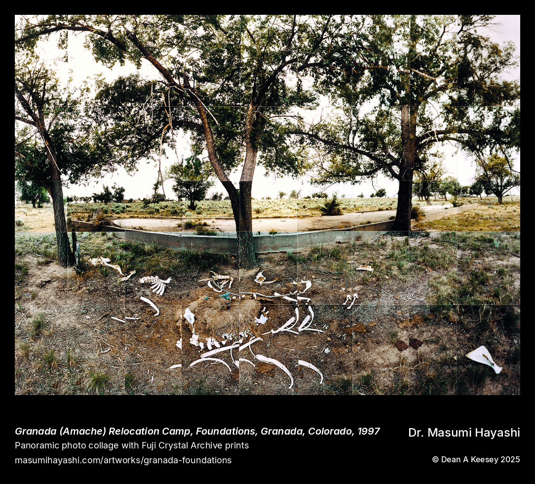 Granada (Amache) Relocation Camp, Foundations, Granada, Colorado — photographed by Masumi Hayashi