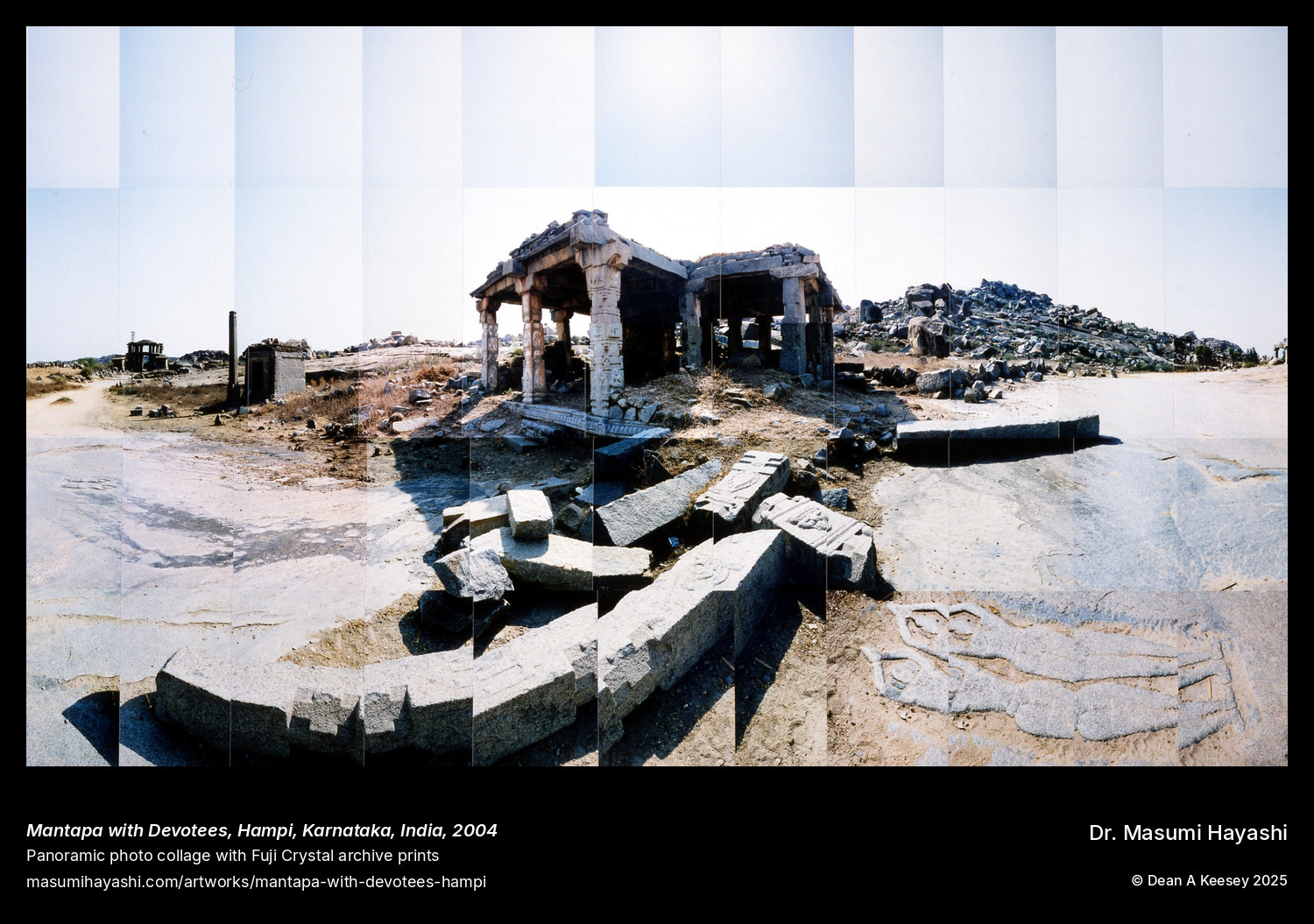 Picture of Mantapa with Devotees, Hampi, Karnataka, India by Dr. Masumi Hayashi