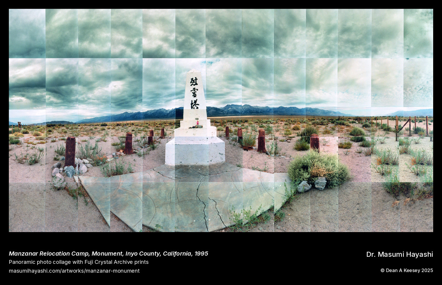 Manzanar Internment Camp Monument by Dr. Masumi Hayashi