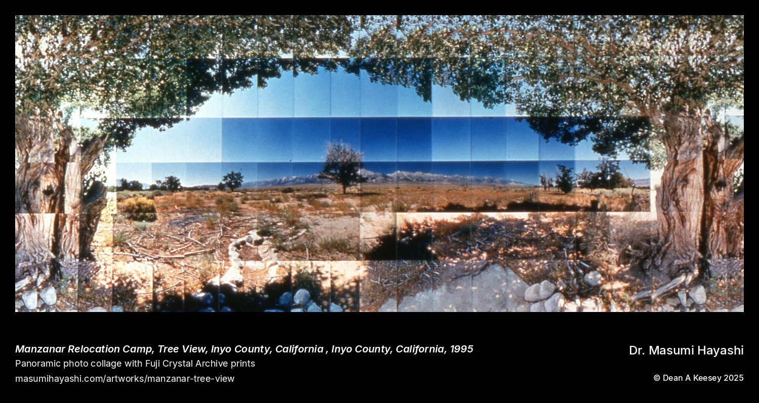 Picture of Manzanar Relocation Camp, Tree View, Inyo County, California, by Dr. Masumi Hayashi