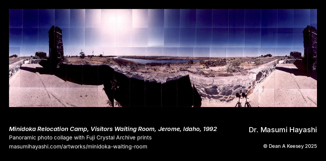 Minidoka Relocation Camp, Visitors Waiting Room, Jerome, Idaho — photographed by Masumi Hayashi