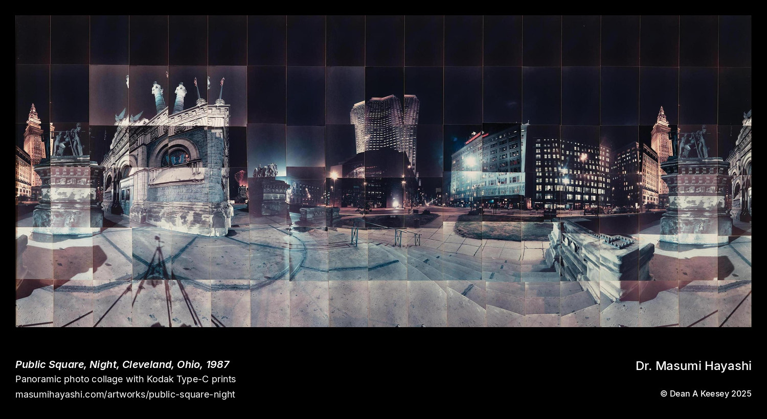 Picture of Public Square, Night, Cleveland, Ohio, by Dr. Masumi Hayashi