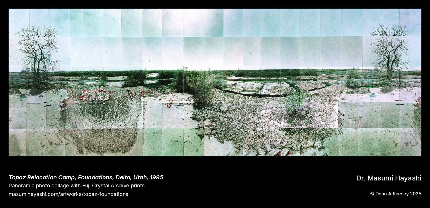 Picture of Topaz Relocation Camp, Foundations, Delta, Utah, by Dr. Masumi Hayashi